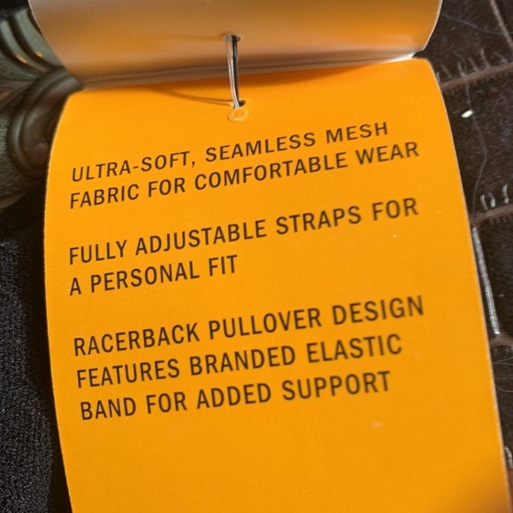 🌹DKNY• 2 New Ultra Soft Seamless Mesh Adjustable Designer Black Bralettes - Picture 5 of 11